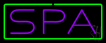 Purple Spa Green Border Neon Sign