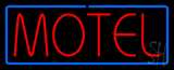 Red Motel With Blue Border Neon Sign