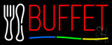 Buffet With Multi Colored Line Neon Sign