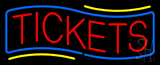 Red Tickets Blue Border Neon Sign