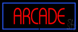Red Arcade Blue Border Neon Sign