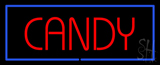 Red Candy With Blue Border Neon Sign