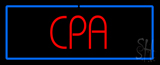 Red Cpa With Blue Border Neon Sign