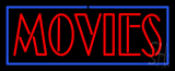 Red Movies With Blue Border Neon Sign