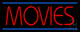 Red Movies Blue Lines Neon Sign