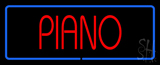 Piano Blue Border Neon Sign
