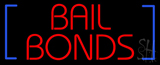 Red Bail Bonds Blue Brackets Neon Sign