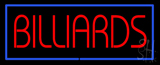Red Billiards Blue Border Neon Sign
