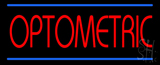 Red Optometric Blue Lines Neon Sign