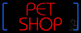 Red Pet Shop Block Neon Sign
