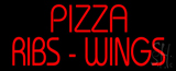 Red Pizza Ribs Wings Neon Sign