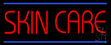 Red Skin Care Blue Lines Neon Sign