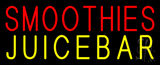 Red Smoothies Juice Bar Yellow Neon Sign