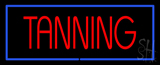 Red Tanning With Blue Border Neon Sign