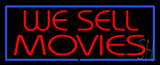 We Sell Movies Blue Border Neon Sign