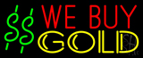We Buy Gold Dollar Logo Neon Sign