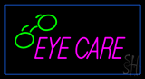 Eye Care With Blue Border Animated Neon Sign