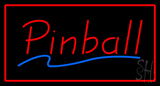 Red Pinball Rectangle Neon Sign
