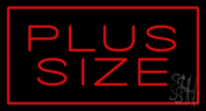 Red Plus Size Red Border Neon Sign