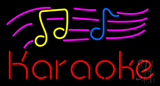 Karaoke With Musical Notes Neon Sign