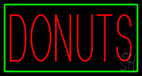 Red Donuts With Green Border Neon Sign