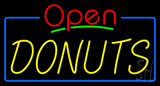 Open Red Donuts Neon Sign