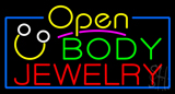 Body Jewelry With Logo Open Neon Sign