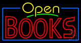 Yellow Open Red Books Neon Sign