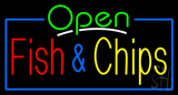 Open Fish And Chips Neon Sign