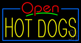 Open Hot Dogs Neon Sign