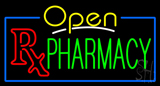 Yellow Open Pharmacy Neon Sign