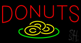 Red Donuts With Donuts Logo Neon Sign