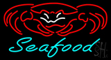 Seafood Crab Logo Neon Sign