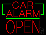 Car Alarm Block Open Green Line Neon Sign