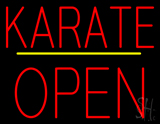 Karate Block Open Yellow Line Neon Sign