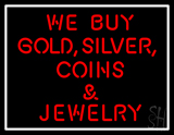 Gold Silver Coins Neon Sign