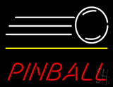 Red Pinball With Logo Neon Sign