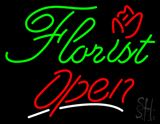 Green Florist Red Open Red Line Neon Sign