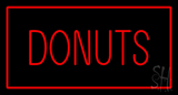 Red Donuts With Red Border Neon Sign