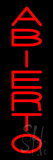 Red Vertical Abierto Neon Sign