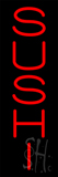 Vertical Red Sushi Neon Sign