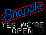 Snapple Yes We Re Open Neon Sign