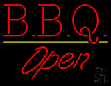 Bbq Slant Open Neon Sign