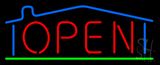 House Logo Open Neon Sign