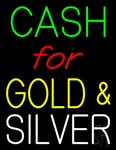 Cash For Gold And Silver Neon Sign
