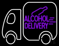Alcohol Delivery Neon Sign