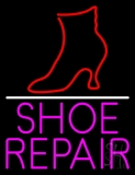 Pink Shoe Repair With Line Neon Sign
