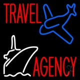 Travel Agency With Logo Neon Sign