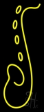 Yellow Saxophone Logo 1 Neon Sign