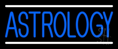 Blue Astrology Block Neon Sign